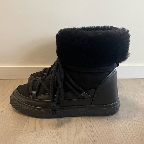 Inuikii High Sneaker Black Sherling Boot (womens EUR 38/US 7.5) - Picture 2 of 7